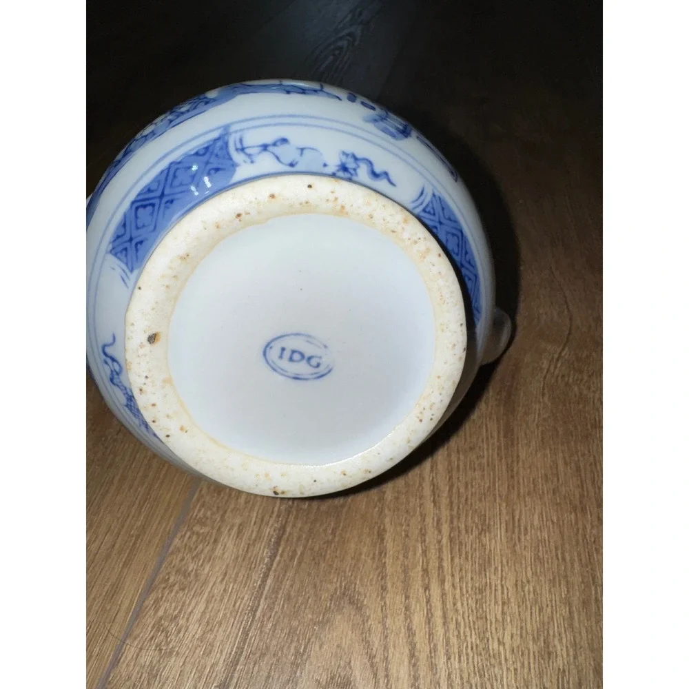 Blue Willow Creamer‎ Porcelain China IDG Oriental Asian Decor Pitcher